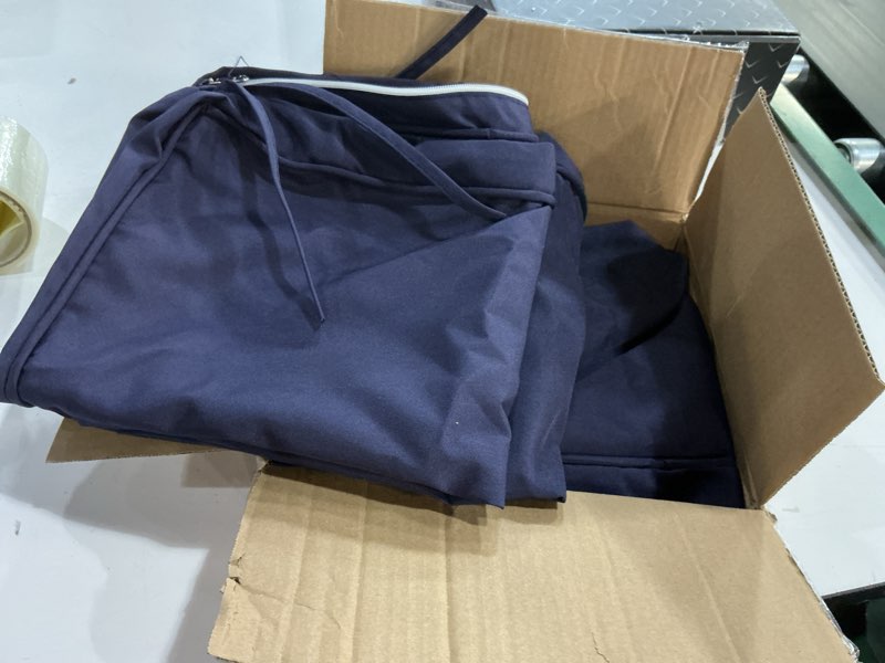 Condition photo showing Good Condition for 3 pcs outdoor cushion covers, patio cushion covers replacement fit for 4-seater wicker rattan patio set chair couch,36×18×2,18×18×2, covers only, navy blue