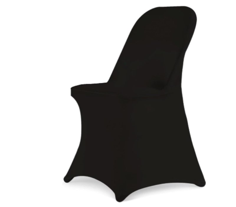 Stretch Spandex Folding Chair Covers 20PCS Universal Fitted Chair Cover Protector for Wedding,Party, Banquet, Holidays, Celebration, Decoration (Black, 20 PCS)