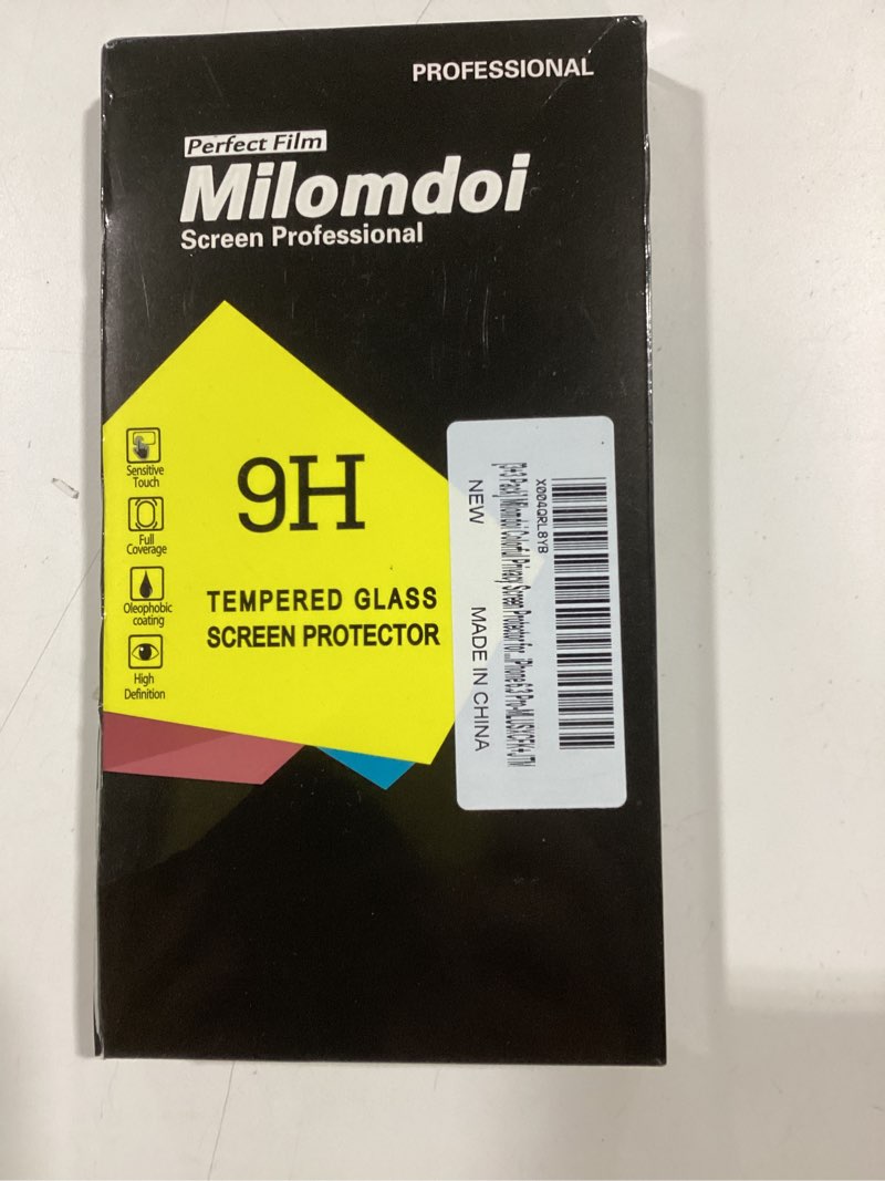 Condition photo showing As Is for Milomdoi 3 Pack Gradient Colorful Privacy Screen Protector for iPhone 17 Pro [Anti-Blue Light Private Film], 3 Pacs Camera Lens Protector Accessories, Case Friendly, Anti-Spy Tempered Glass,Purple iPhone 17 Pro 6,3 inch