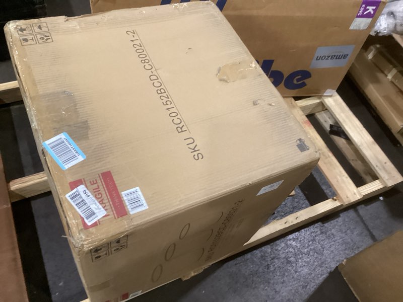 Condition photo showing As Is for Damaged *Kante 20\",16.5\",13.4\" Dia Round Concrete Planters (Set of 3), Outdoor Indoor Modern Decorative Plant Pots with Drainage Hole & Rubber Plug for Home & Garden, Weathered Concrete Weathered Concrete 20.1\"D + 16.5\"D + 13.4\"D Planters