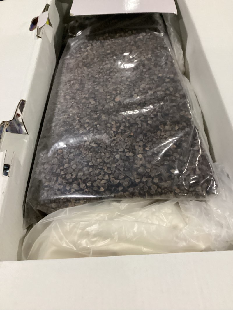 Condition photo showing Good Condition for uslixury organic buckwheat pillow 20x26, adjustable height, neck support | organic cotton shell & case, extra 1lb hulls included, cooling for hot sleepers, side & back sleepers, white white 20 x 26 inches