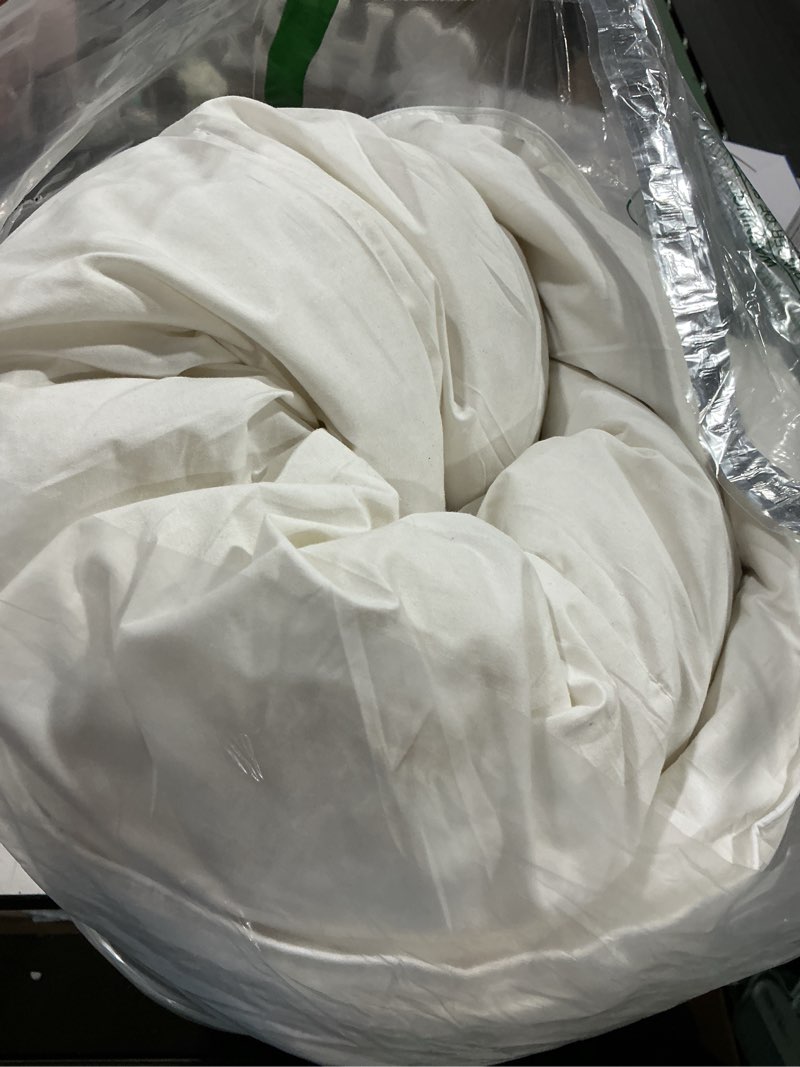 Condition photo showing Good Condition for organic feathers down comforter full size, all season duvet insert with 100% organic cotton cover, medium warm bed comforter with corner tabs(82x86, white) full white/all-season