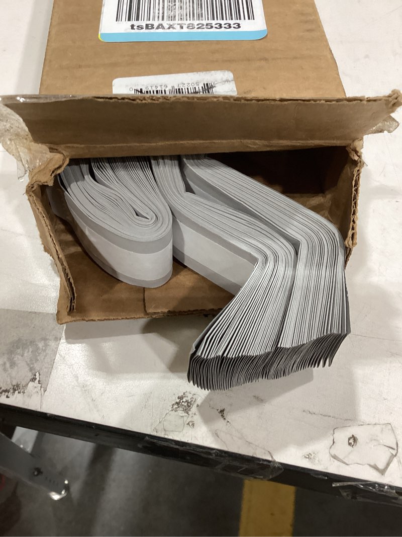 Condition photo showing As Is for redi shade no tools original room darkening pleated paper shade gray, 48" w x 72" l, 6 pack gray 48" w x 72" h