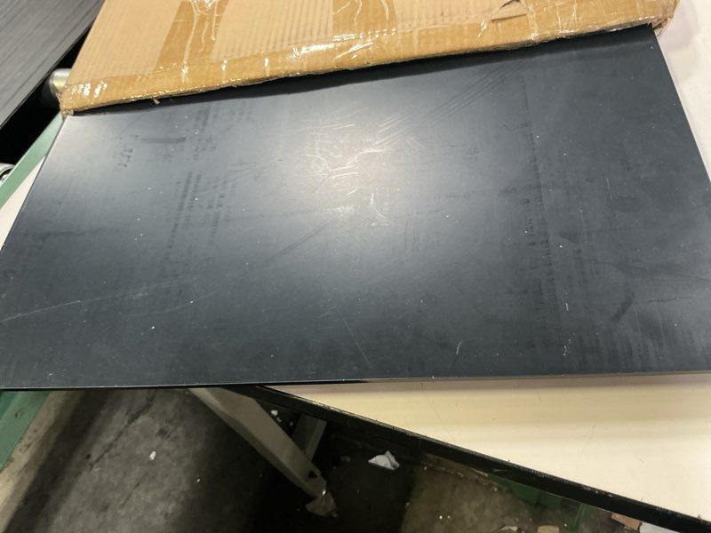 Condition photo showing As Is for wesiti large acrylic cutting board with lip non slip 30"l x 20"w black cutting board chopping acrylic countertop protector cover shatter resistant for home restaurant kitchen sink stove 31.9"l x 21.7"w black