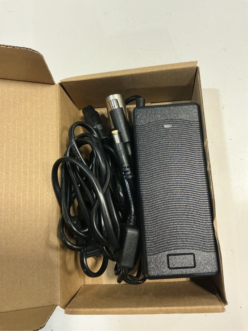 Condition photo showing Good Condition for electric bike charger 48v, 54.6v 2a charger (5 plugs) fast universal for 48v lithium battery, compatible with ebike, one wheel, electric bicycle, rad power bike