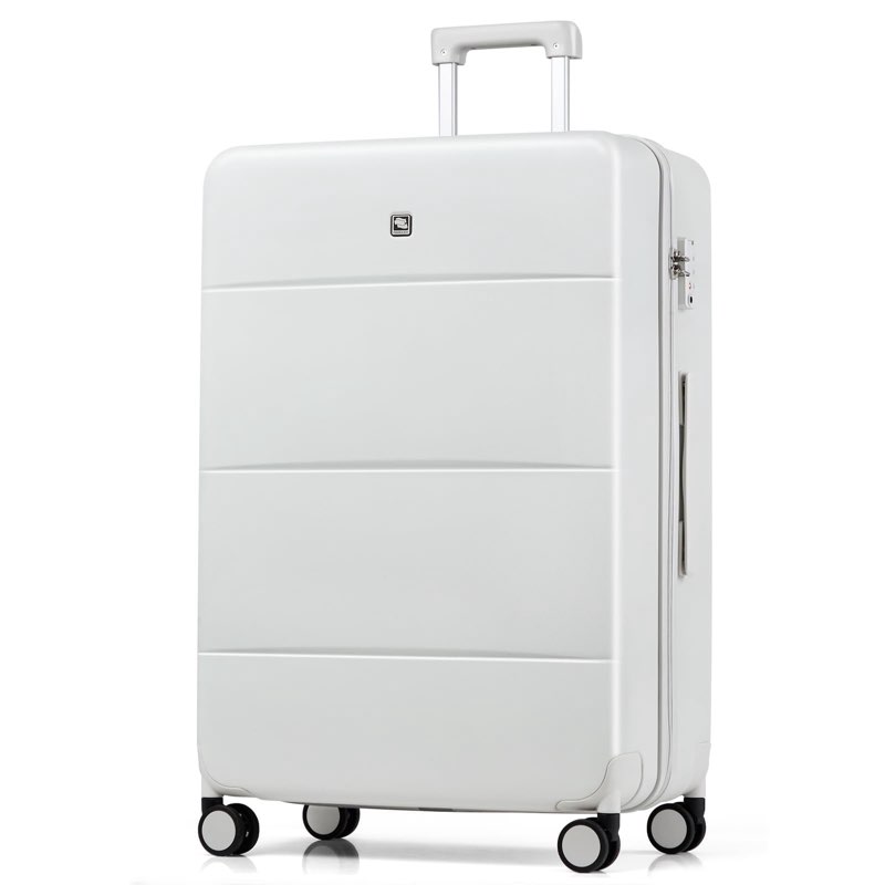 Hanke 28 Inch Luggage Large Suitcase With Spinner Wheels Tsa Luggage Suitcases Traveler's Choice Hard Case Luggage For Women & Men Rolling Checked Luggage(Smoke White)