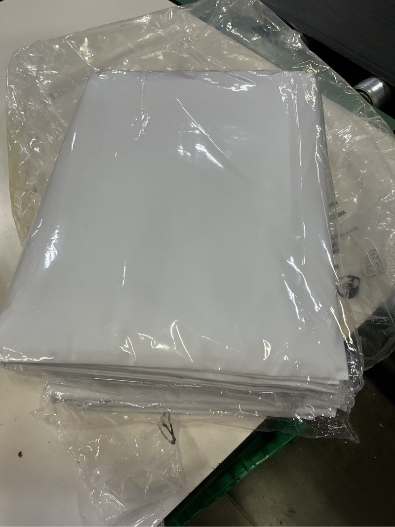Condition photo showing New/Like New for 3 pack white table cloth 90 x 132 inch rectangular tablecloths for 6 foot rectangle tables, wrinkle resistant white tablecloth washable polyester fabric table covers for party wedding banquet white 8 pack - 90 x 132 inch
