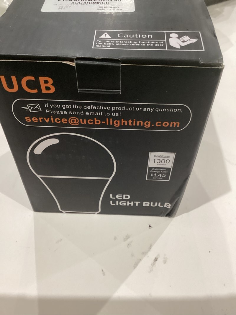 Condition photo showing New/Like New for UCB Alexa Light Bulb 130W Equivalent, Smart Light Bulbs Warm White to Daylight Tunable, A19 E26 Bluetooth LED Bulbs Work with Alexa Only for Bedroom Kitchen Living Office No WiFi Required 4 Pack