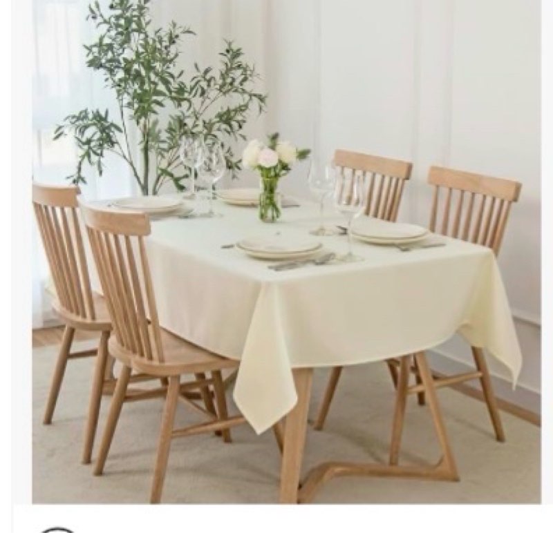 maxmill Jacquard Tablecloth Stain Resistant Waterproof Wrinkle Resistant Spillproof Washable Soft We