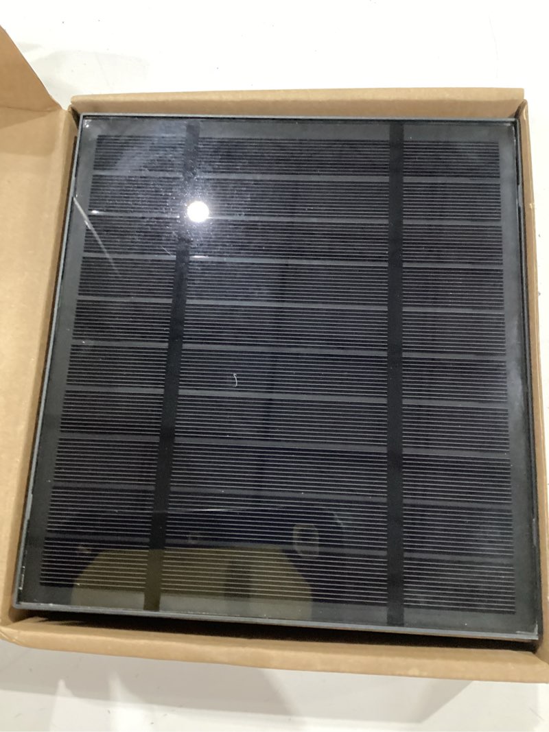 Condition photo showing As Is for solar panels for ring camera outdoor (new generation) 5w 5v solar panel charger with usb-c&plug for spotlight cam plus&stick up cam pro.waterproof ip65 360°adjustable 2m cable (black, 1) black 1piece