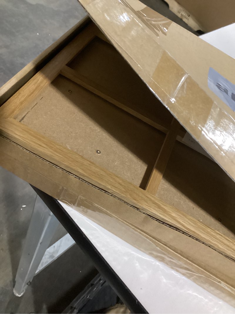 Condition photo showing Good Condition for 4x6 Oak Wood Picture Frames Collage Wall Decor Natural Woodgrain, Solid Oak Wooden Family Photo Collage Frame 9 Openings, Glass Front, Wall Hanging Display 9 4x6 Pictures Woodgrain 11.5x17.5-9 openings