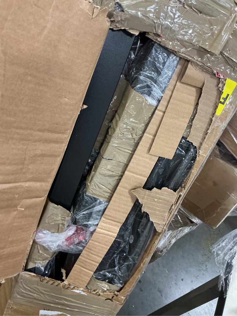 Condition photo showing As Is for roil 16 inch full bed frame with rounded corner and headboard hole mattress retainers 3500lbs metal heavy duty steel slats no box spring needed platform noise-free easy assembly full 16 inch