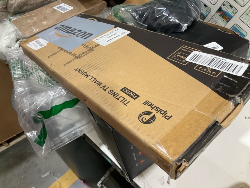 Condition photo showing Good Condition for pipishell tilt tv wall mount bracket low profile for most 23-55 inch led lcd oled 4k flat curved tvs up to 99lbs max vesa 400x400mm, 8° tilting for anti-glaring, fits 8-16 inch wood stud 23"-55" tilt tv wall mount