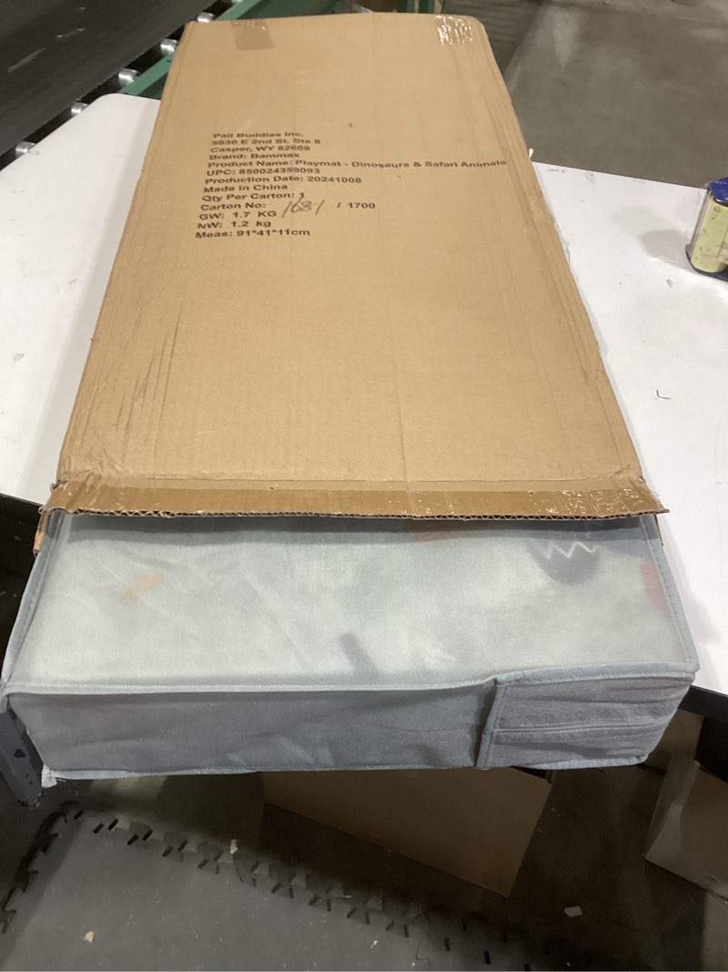 Condition photo showing Good Condition for Bammax Extra Large 78" x 70" x 0.4" XPE Foam Baby Play Mat with Travel Bag | Waterproof, Foldable & Reversible Padded Playmat | Baby Crawling & Kids Play Mat – Giftable Design, Dinosaurs & Safari Animals