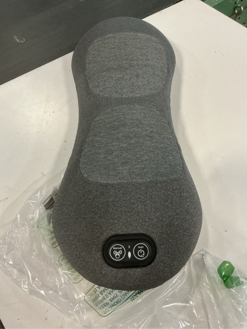 Condition photo showing Good Condition for 3 in 1 Electric Lumbar Massager Support Pillow, Back Massager with Heat, Adjustable Height for Bed and Chair,Back Support Pillow for Lower Back Pain Relief,Gifts for Women Men Mom Dad Gray