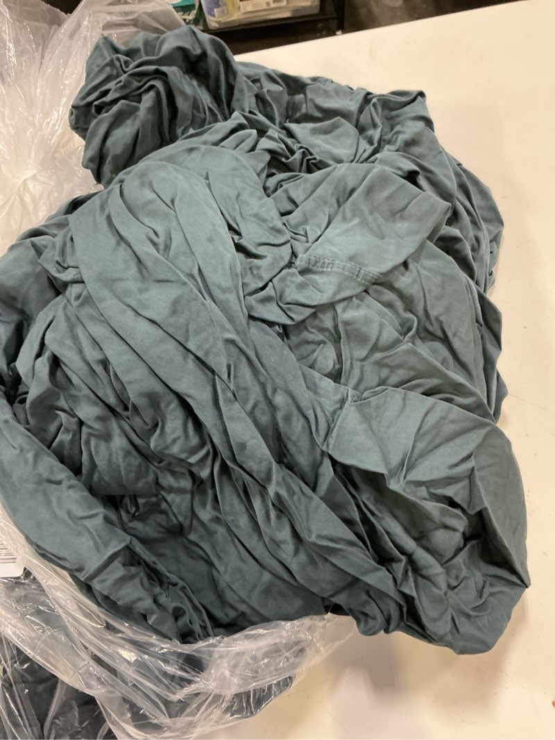 Condition photo showing As Is for quince bamboo duvet cover, king/cal king, nightfall