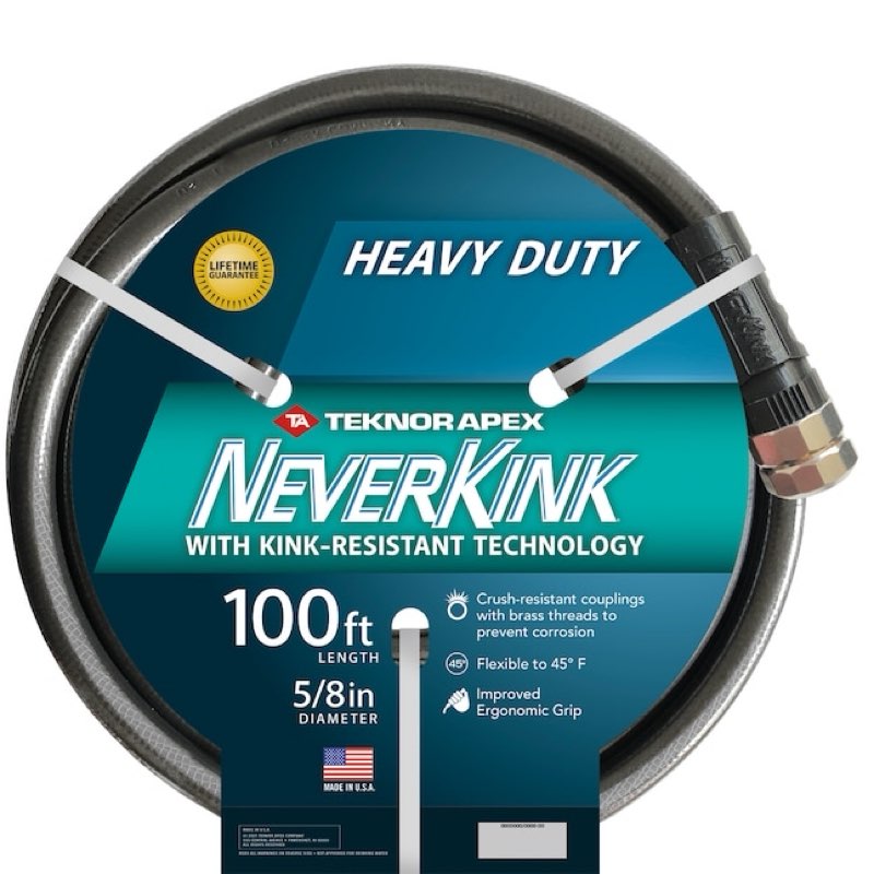 Neverkink 8882-100 Teknor Apex 5/8-in x 100-ft Heavy -Duty Kink Free Vinyl Gray Coiled Hose