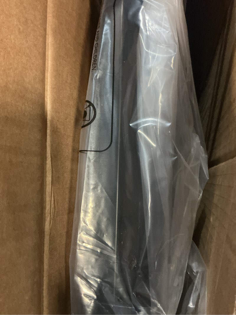Condition photo showing New/Like New for babelio 29.7-46.5" no bottom bar baby/dog gate for stairs, house and doorways, auto close safety pet gates with large walk thru door, hardware mount, black boundless - black 29.7-46.5"w x 28"h