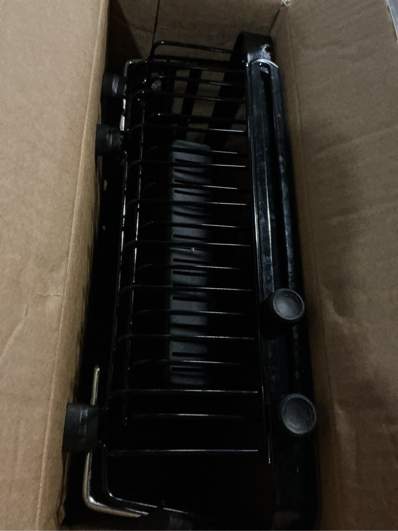 Condition photo showing Good Condition for majalis expandable stainless steel over the sink dish drying rack for small kitchen counter space saving, compact rv plate drainer strainer in black wire metal with hanging adjustable utensil holder black for 13-30"w sink