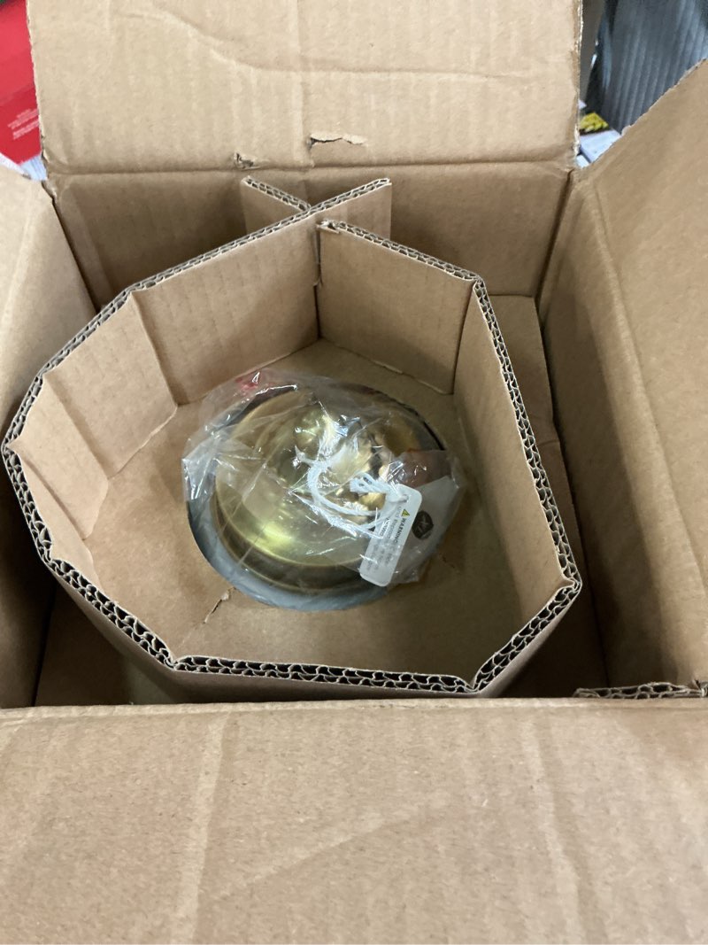 Condition photo showing Good Condition for my texas house 15  brass glass shade table lamp