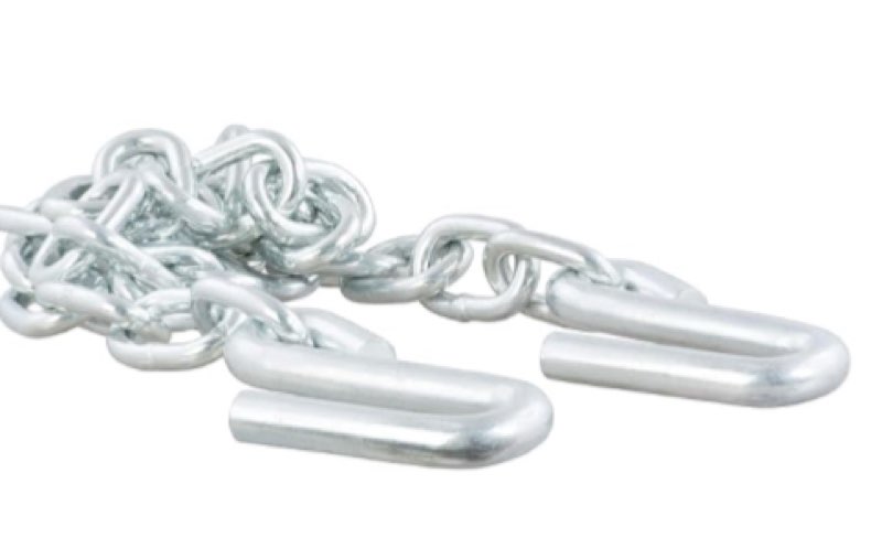 Similar, CURT 80301 Cadena de seguridad para remolque de 48 pulgadas con ganchos en S de 17/32 pulgadas, resistencia a la rotura de 7,000 libras