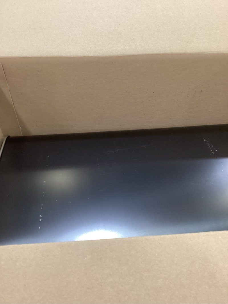 Condition photo showing As Is for EKO Nova Sensor Trash Can, 21 Gallon/80 Liter Stainless Steel Rectangular Touchless Motion Sensor Trash Can, Matte Black Nova 80L - Matte Black