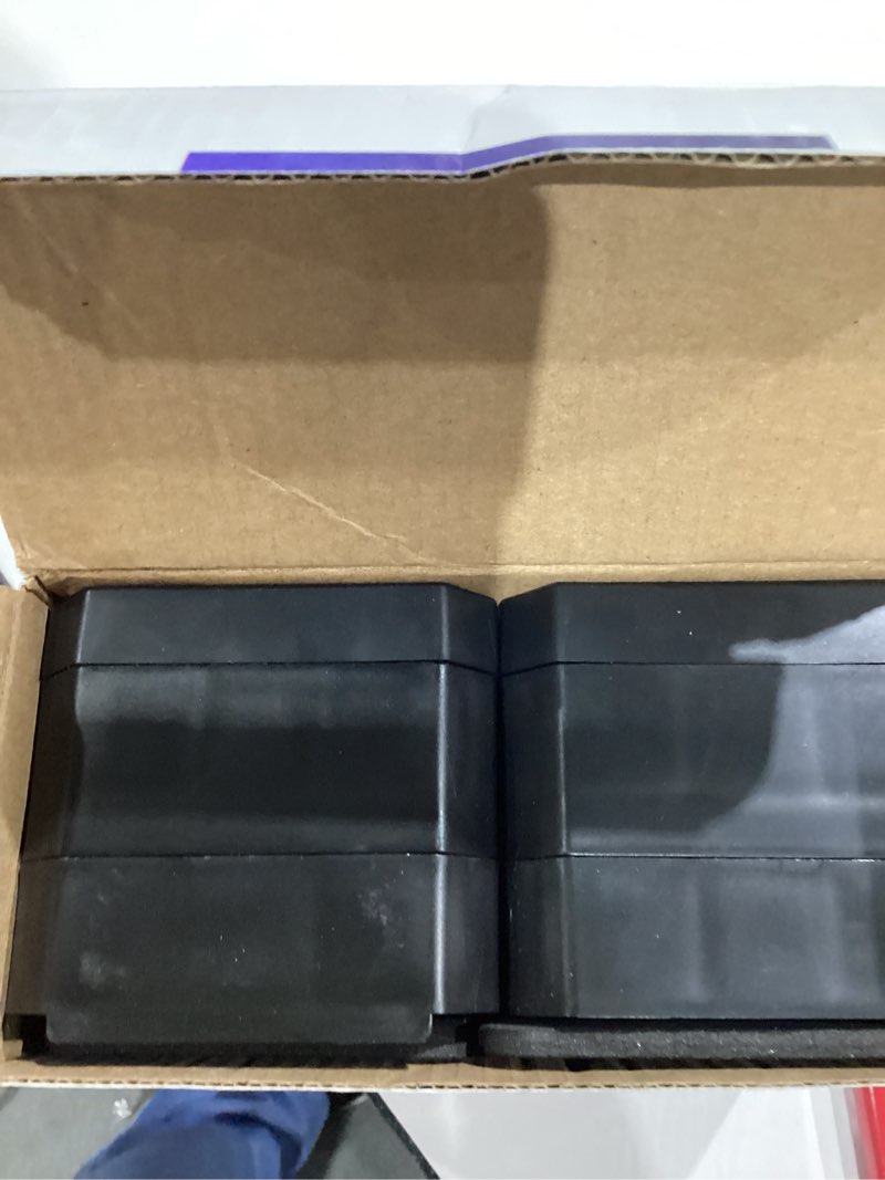 Condition photo showing New/Like New for eclatbain bed risers furniture risers heavy-duty rectangular adjustable block lift to 3 inches and 4.3 inches desk, sofa, chair legs, refrigerator, washing machine support up to 4000 pounds square-4 pack-black 2 layer(3inches)