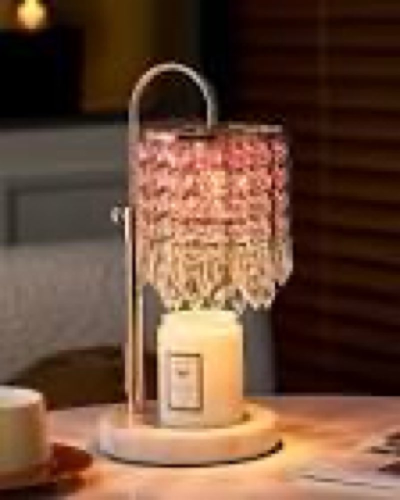 candle warmer lamp with timer & dimmable crystals candle lamp warmer with rgb mode, adjustable heigh