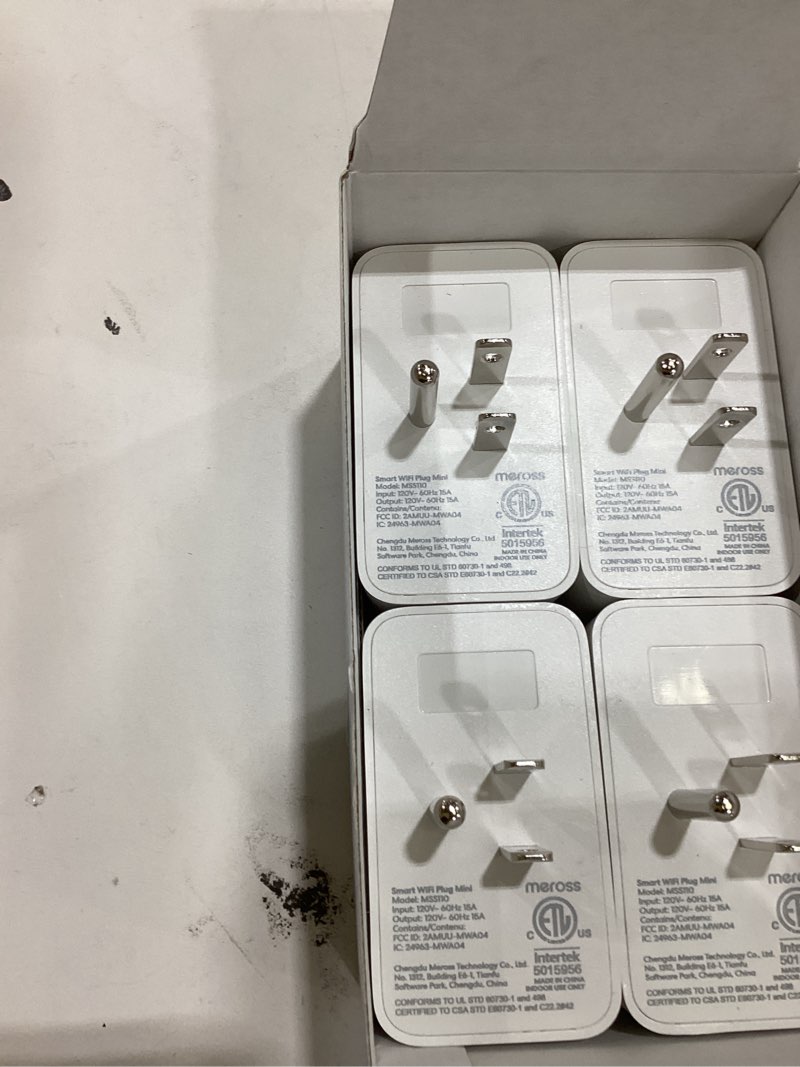 Condition photo showing Good Condition for meross Smart Plug Mini, 15A & Reliable Wi-Fi, Support Apple HomeKit, Siri, Alexa, Echo, Google Assistant and Nest Hub, App Control, Timer, No Hub Needed, 2.4G WiFi Only, 4 Pack