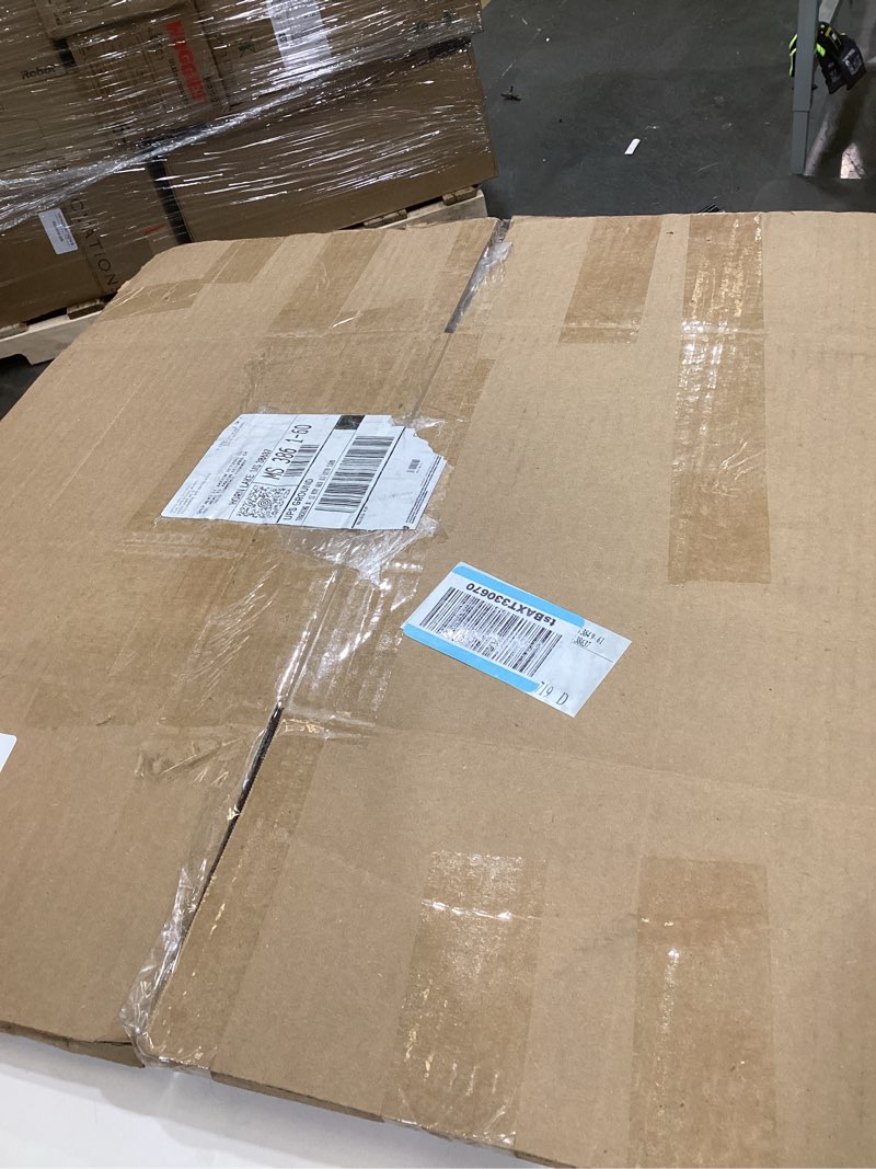 Condition photo showing New/Like New for Amazon Basics Easel Display Stand, Instant Floor Poster, Lightweight, Collapsible and Portable with Tripod Base, Black Steel (supports 5 pounds)