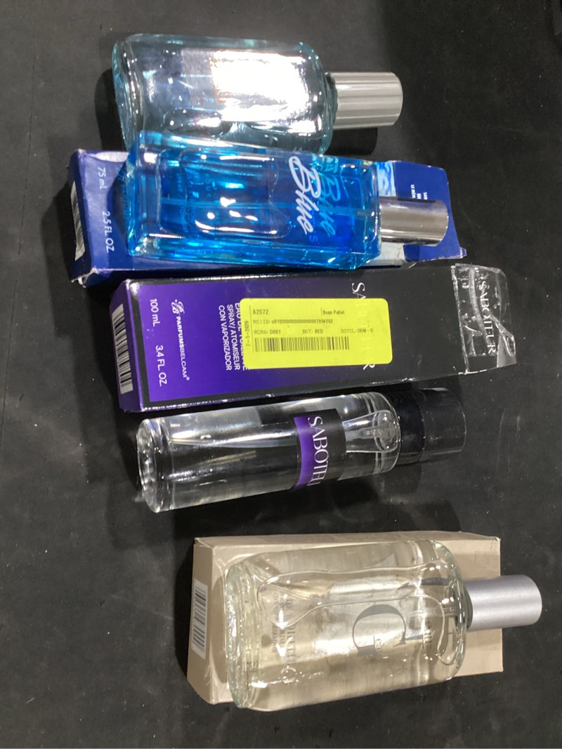 Condition photo showing As Is for (qty 4) miscellaneous men’s fragrance lot