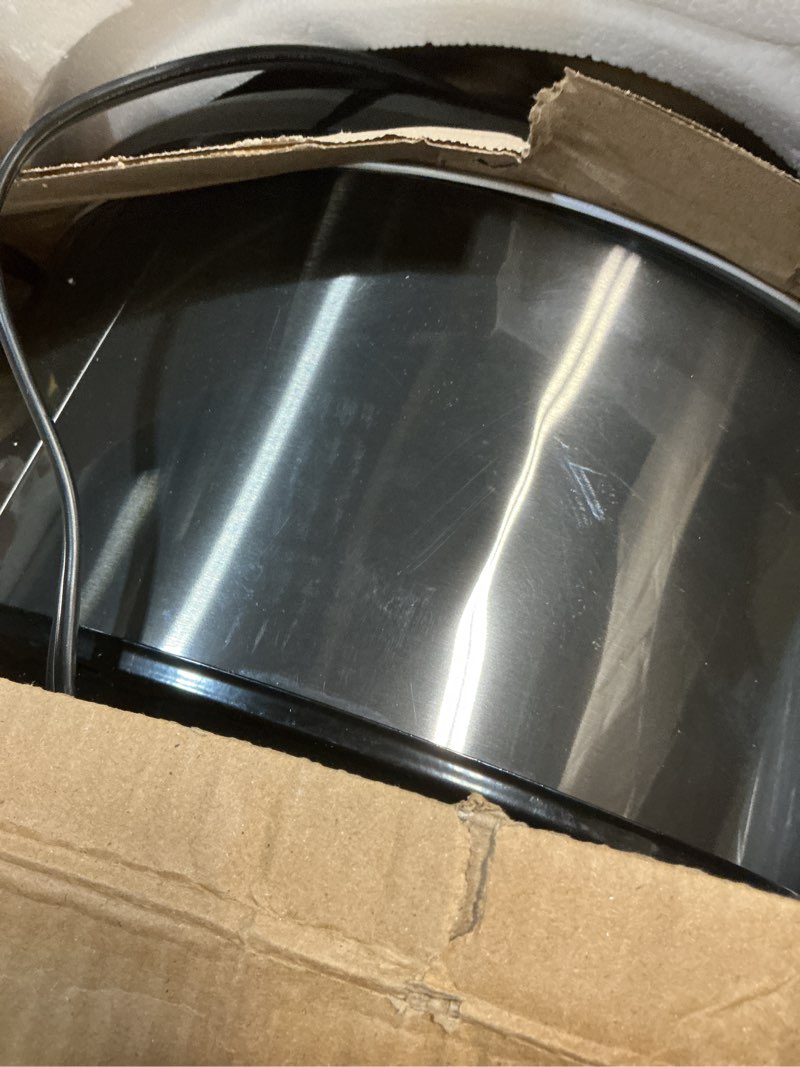 Condition photo showing As Is for Crock-Pot Large 8-Quart Programmable Slow Cooker with Auto Warm Setting Black Stainless Steel