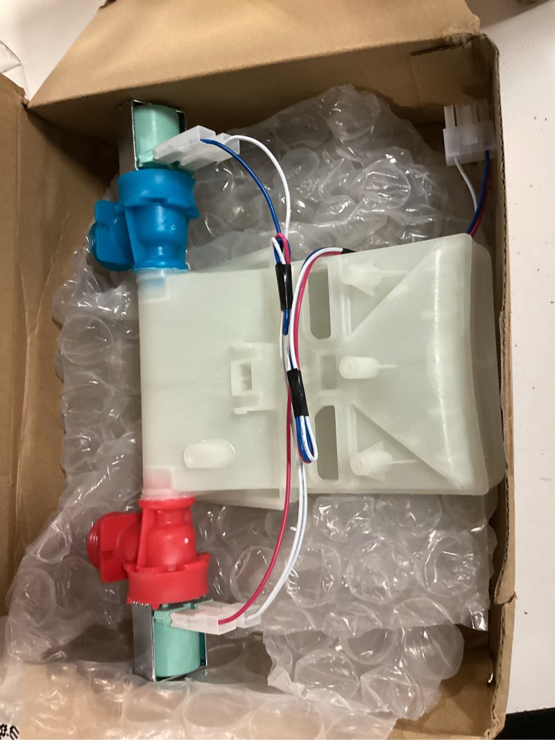 Condition photo showing New/Like New for upgrade w11101906 w11210463 washer water inlet valve compatible with whirlpool amana crosley maytag, replaces w10701461 w10883458 w10869803 w11038696 ap6329219