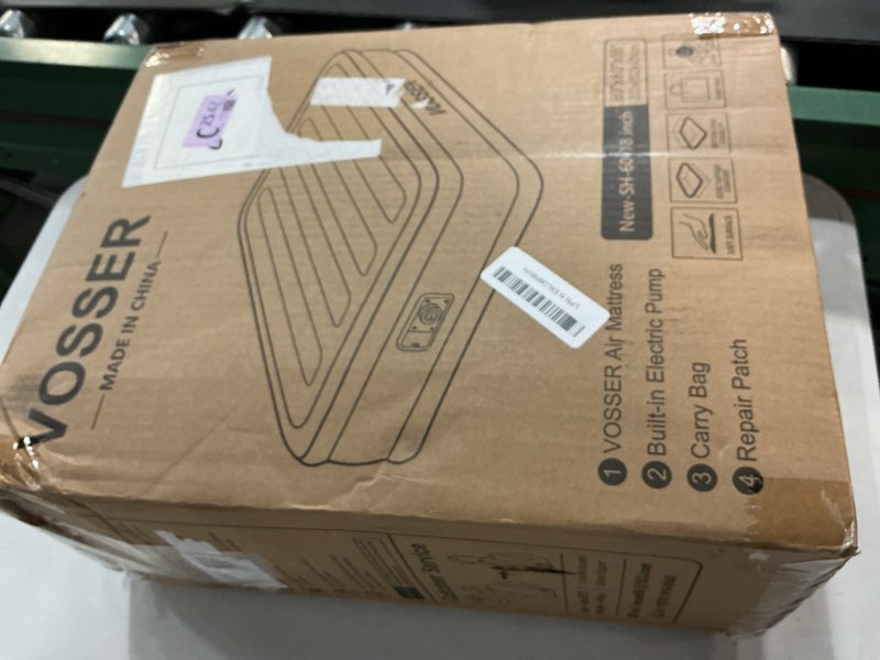Condition photo showing New/Like New for vosser air mattress queen with built-in pump, 18" raised inflatable blow up mattress,upgraded heavy duty portable air bed for home,guests,floor & camping, self inflating colchon inflable for adults