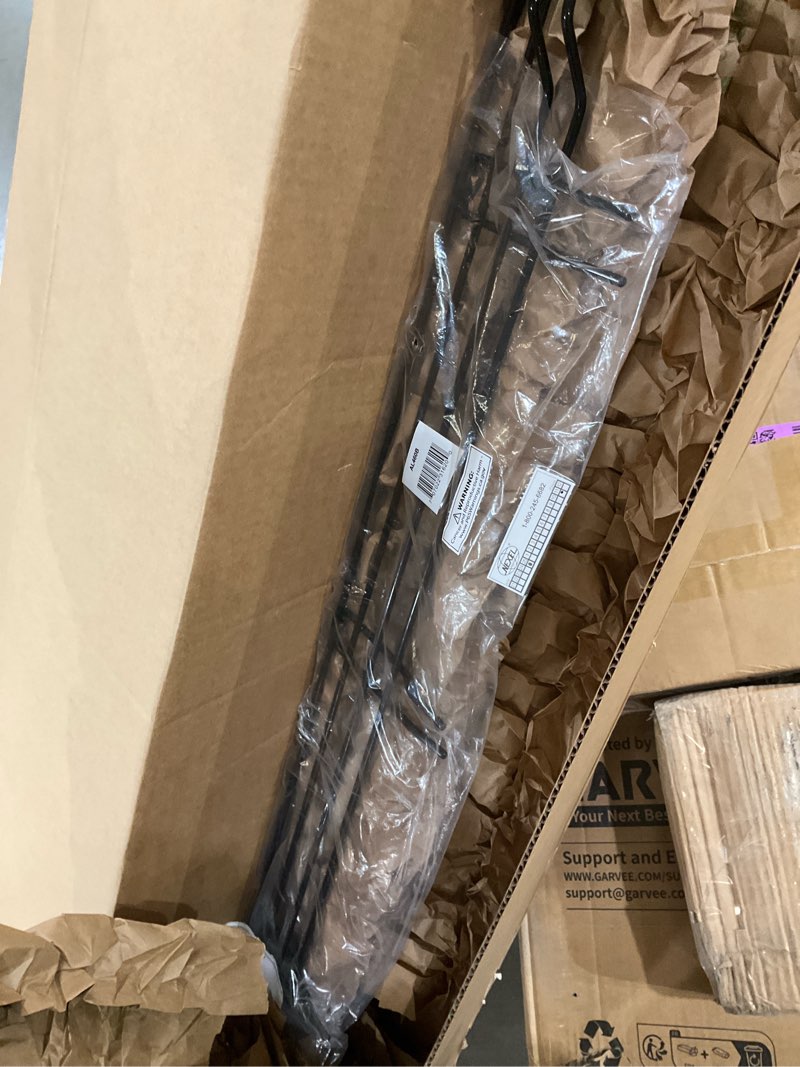 Condition photo showing As Is for nexel ledge for wire shelves, 60"l x 4"h, black epoxy
