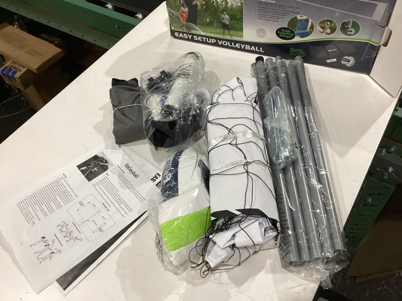 wild sports easy setup volleyball-cane pole - complete and durable volleyball set with 30 ft net, vo