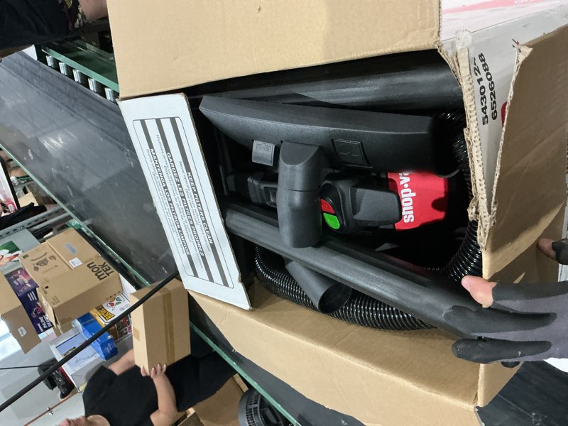 Condition photo showing As Is for shop-vac 4-gallon 6 hp corded wet/dry shop vacuum with accessories included