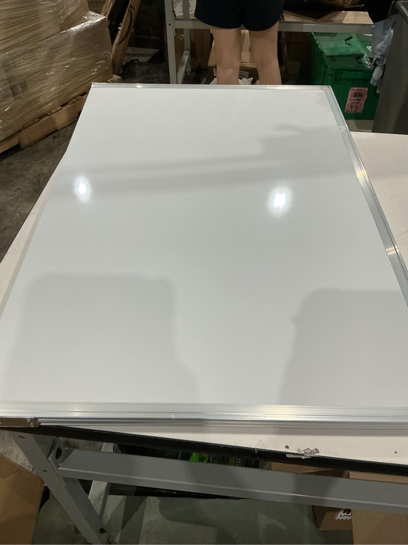 Condition photo showing As Is for viz-pro magnetic whiteboard/dry erase board, 48 x 36 inches, silver aluminium frame