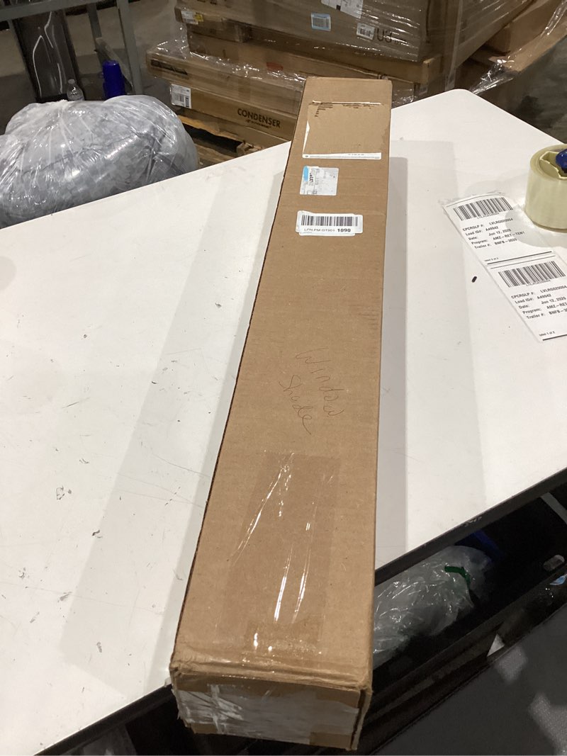 Condition photo showing As Is for zebra roller window blinds,custom cut to size,roller blinds dual layer roller shade blinds, white
