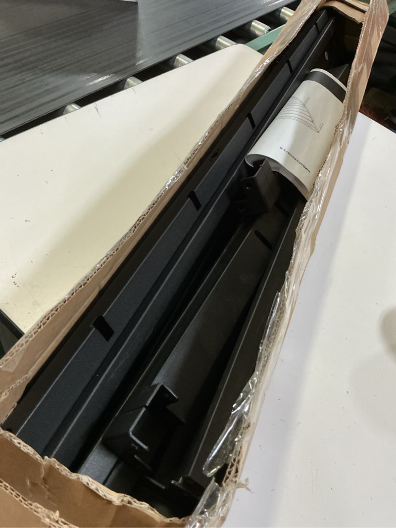 Condition photo showing As Is for vasagle twin metal bed frame 18 inches tall, 550 lb weight capacity, no box spring needed, with under-bed storage, easy setup, heavy-duty platform bed, mattress retainers, matte black urmb673bd02s 18 inch twin