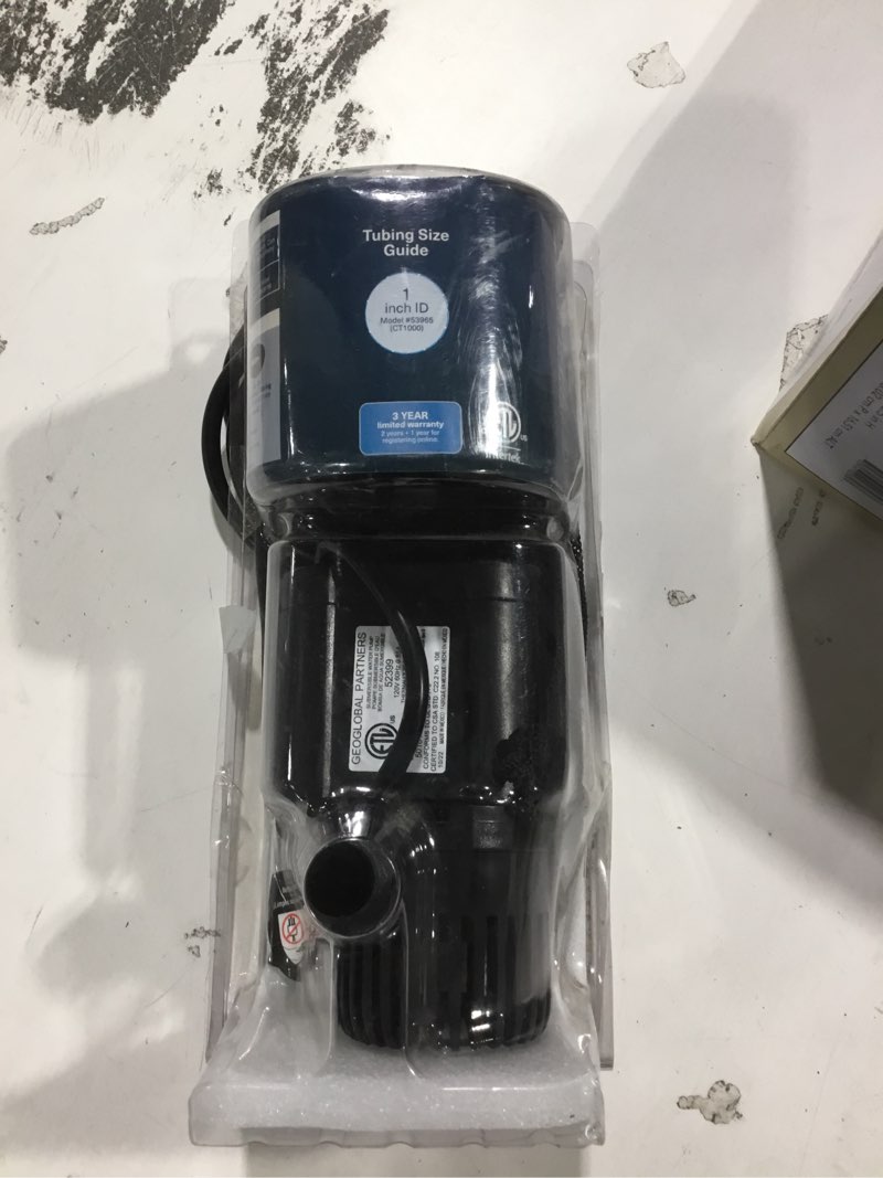 Condition photo showing As Is for smartpond 1200-GPH Submersible Pump