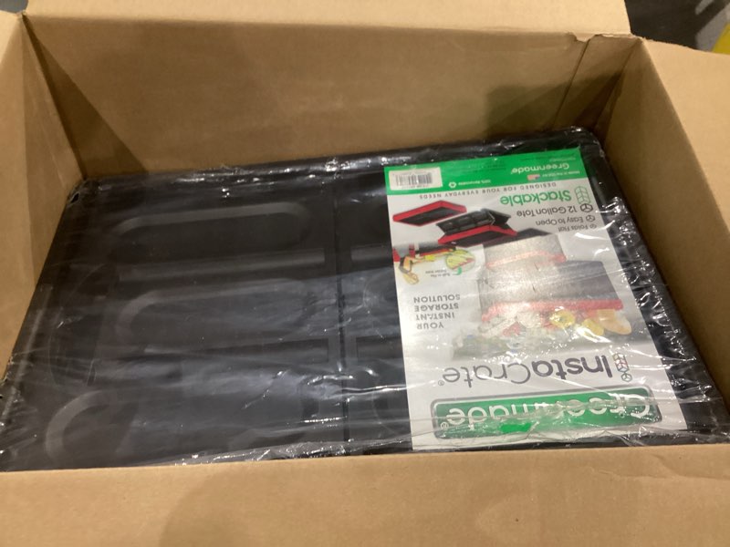 Condition photo showing Good Condition for GreenMade InstaCrate Collapsible Storage Container, 12 gal, Black