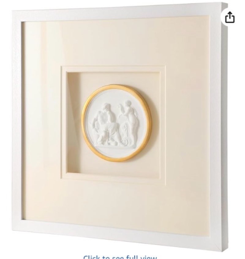 Sculpture Wall Art,French Vintage Decor with Framed,Aesthetic Gold Paintings for Home Living Room Bedroom Office and House Gallery?15.8x15.8in?