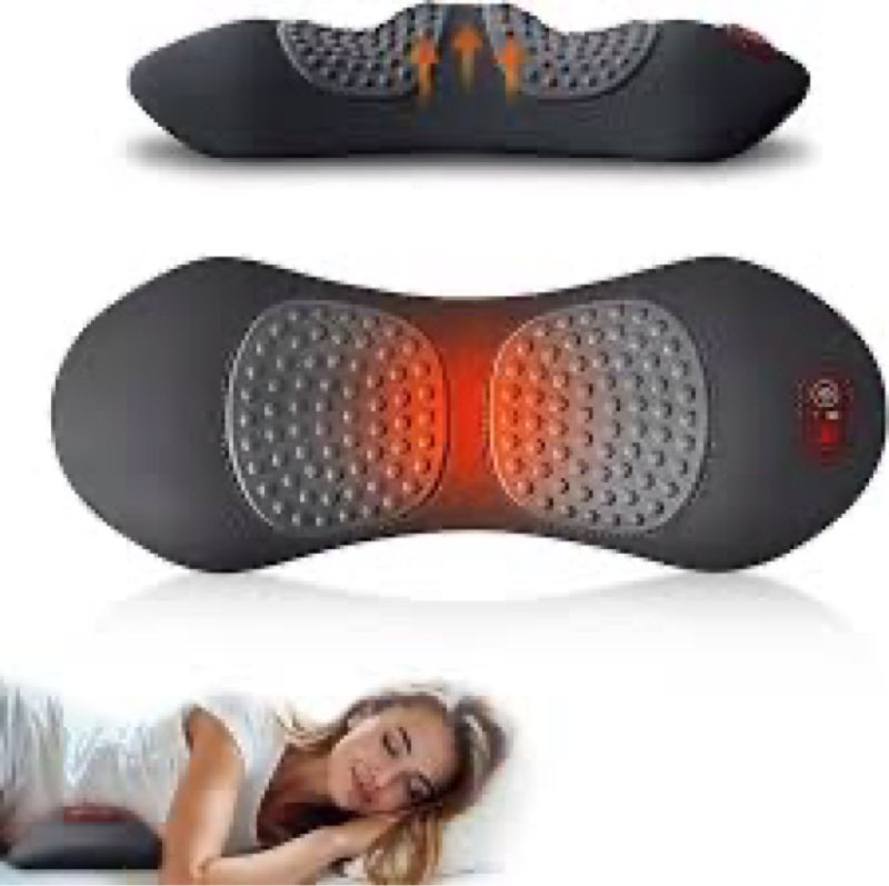 with Heat, Vibration, Traction,Spine Massager Adjustable Height for Bed and Chair for Relief Deep Tissue