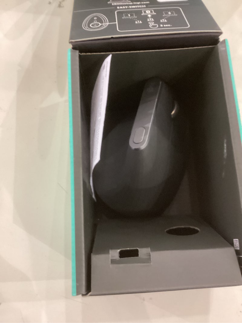 Condition photo showing As Is for Logitech MX Vertical Wireless Mouse – Ergonomic Design Reduces Muscle Strain, Move Content Between 3 Windows and Apple Computers, Rechargeable, Graphite