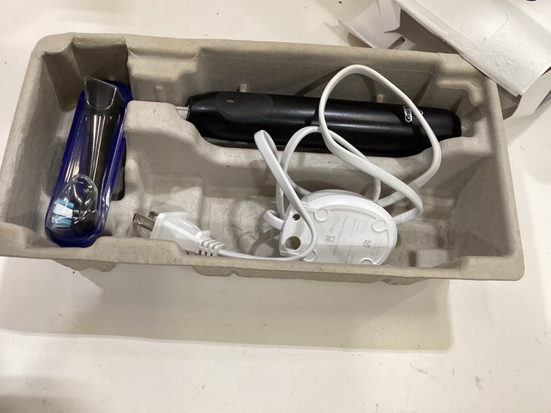Condition photo showing Good Condition for oral-b rechargeable electric toothbrush, io2 starter kit, 3 cleaning modes, automatic pressure sensor to protect gums, 2 brush heads, night black night black 1 count (pack of 1)