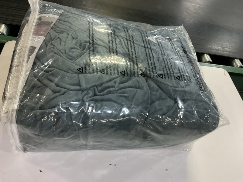 Condition photo showing Good Condition for H.VERSAILTEX Velvet 4 Piece High Stretch Sofa Slipcover Cover Furniture Protector Form Fit Luxury Thick Velvet Extra Large Sofa Cover for 3 Cushion Couch Width Up to 105 Inch(XL Sofa, Stone Blue) 3 Cushion XL Sofa Stone Blue