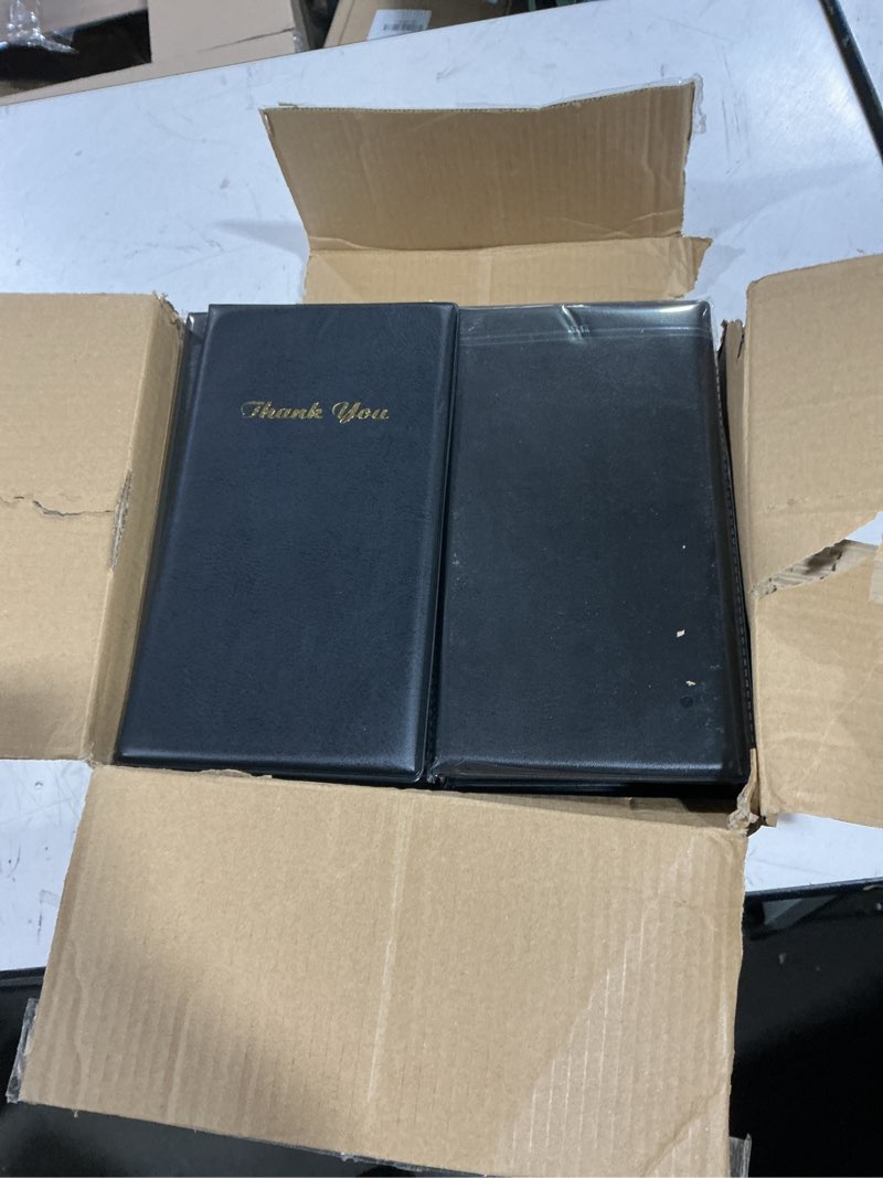 Condition photo showing As Is for incomplete 30 pcs server books, check presenters for restaurants, pvc server books for waitress guest check holder 30p