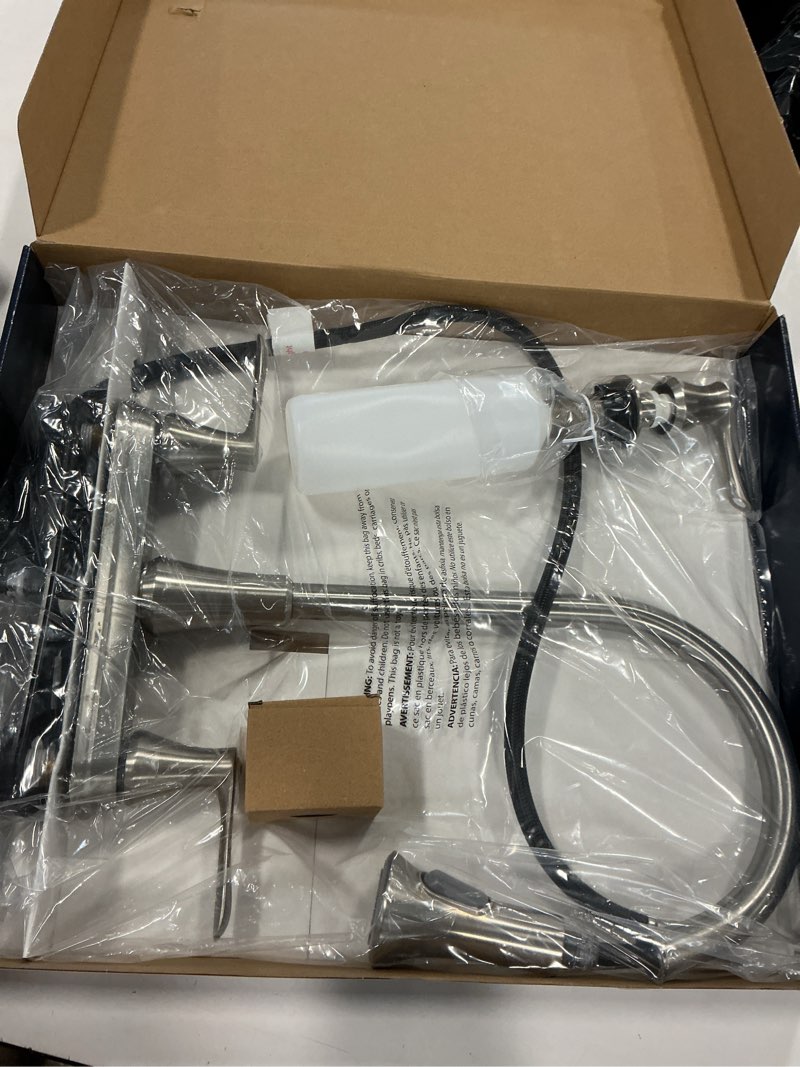 Condition photo showing Good Condition for Project Source Stainless Steel 2-Handle Deck Mount Pull-Down Kitchen Faucet