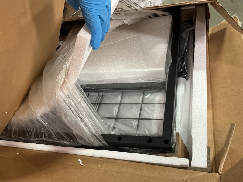 Condition photo showing New/Like New for PRAISUN 61.7" Gaming Desk with LED Lights & Outlets, Computer Desk with 3 Fabric Drawers, PC Desk with PC Case Stand & Movable Storage Shelves, Monitor Stand, Reversible, Carbon Fiber Black 61 inch Carbon Fiber Black